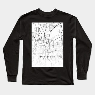 Dortmund Germany City Map Long Sleeve T-Shirt